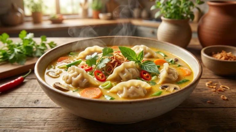 Coconut Curry Soup With Dumplings