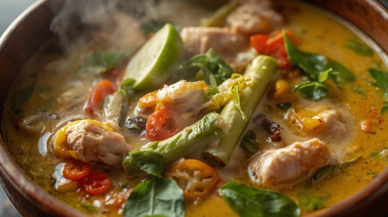 Spicy Thai Curry Chicken Soup