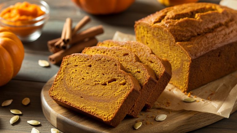 Eggless Pumpkin Bread Recipe